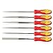 Premium-Grade 6pc Diamond Needle File Set Soft Grip Stone Tile Glass by Protian