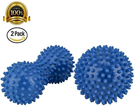 Biowow Massage Balls Set - Peanut Therapy Massage Roller Ball &amp; Spiky Lacrosse Massage Ball for Deep Tissue Foot,Feet Plantar Fasciitis,Trigger Point Therapy,Yoga &amp; More