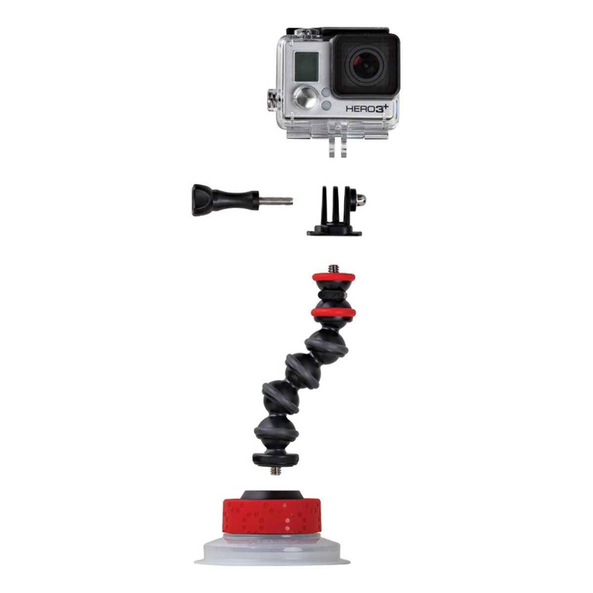 JOBY JB01329-BWW GorillaPod Arm and Suction Cup, Flexible Arm and Suction Cup for Camera, GoPro, 360 and Other Action Cameras