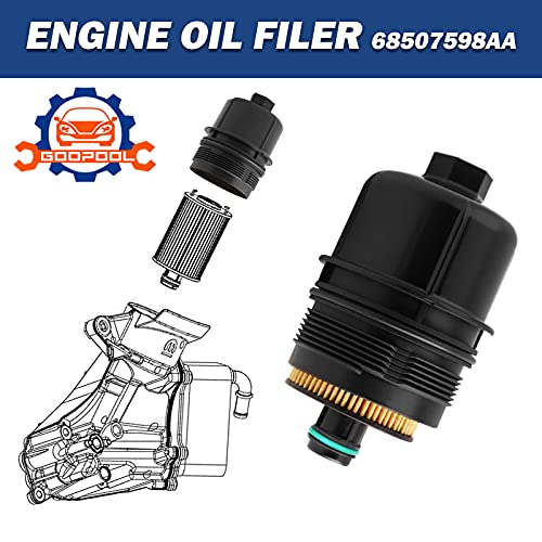 Ecodiesel Engine Oil Filter 68507598AA 68498720AA Compatible with Jeep 2021 Wrangler JL,2021