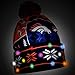 FOCO unisex adult Exclusive Denver Broncos Busy Block Printed Light Up Beanie, Team Color, One Size US