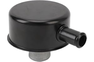 Valve Cover Breather Filter, Round Valve Cover Breather Push In Style Highly Polished Breather Device with Vent Tube, Push In