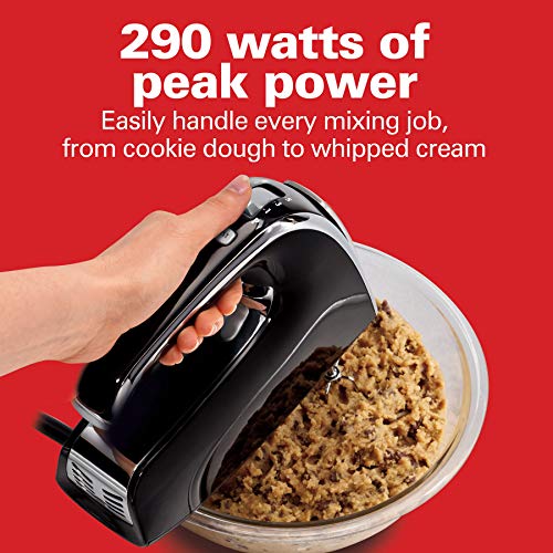 Hamilton Beach Electric Hand Mixer with SnapOn Case, Twisted Wire