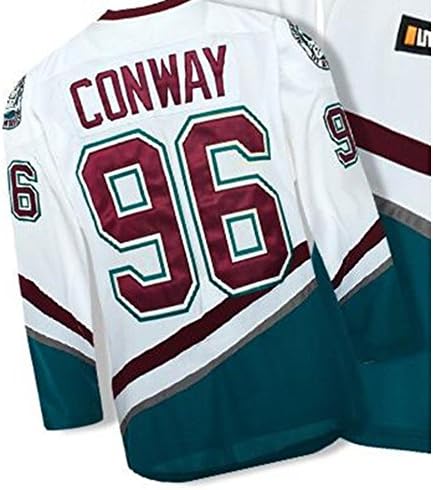SKIKOAALG Charlie Conway 96 'Mighty Ducks Movie' JerseyLarge^^^Large^^^White^^^white