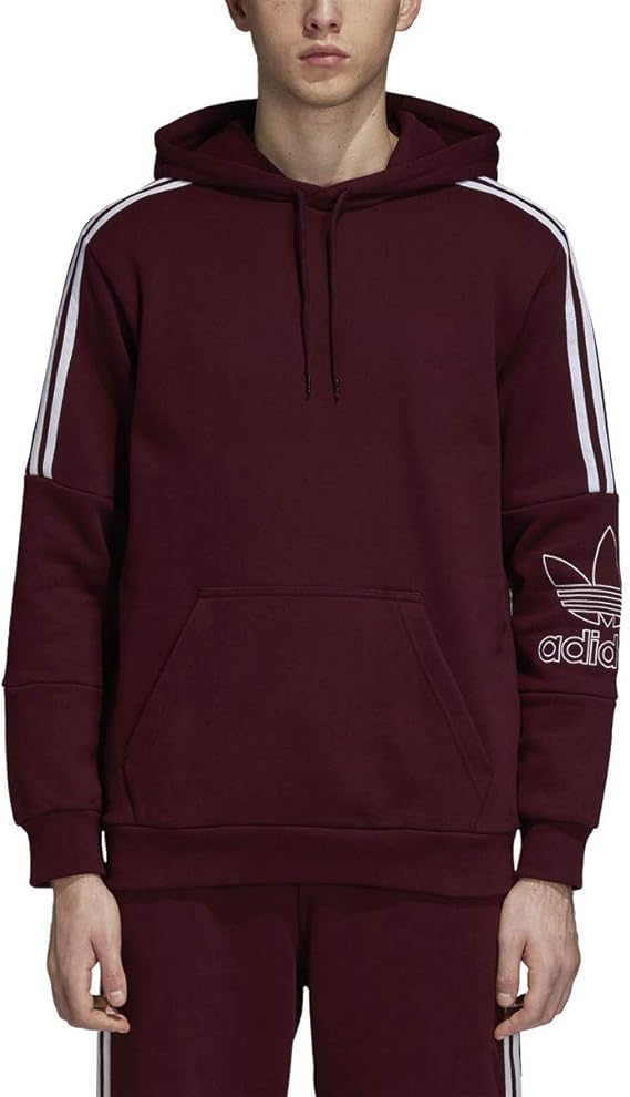 adidas outline hoodie maroon