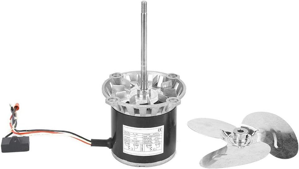 KL-45 220V Engine Motor Long Shaft High Temperature Motor with Cooling Fan DIY Machine Engine Accessory Compatible with Automatic Trans