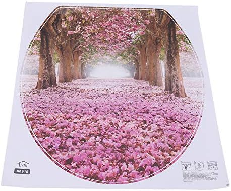 KUHRLRX Flower Tree Stickers Pink Simple Style Toilet Seat Stickers Removable Bathroom Decals Decor Paster Mural