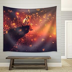 Illustration - Astronaut Sitting on Cliff