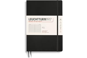 LEUCHTTURM1917 - Notebook Softcover Composition B5-123 Numbered Pages for Writing and Journaling (Ruled, Black)
