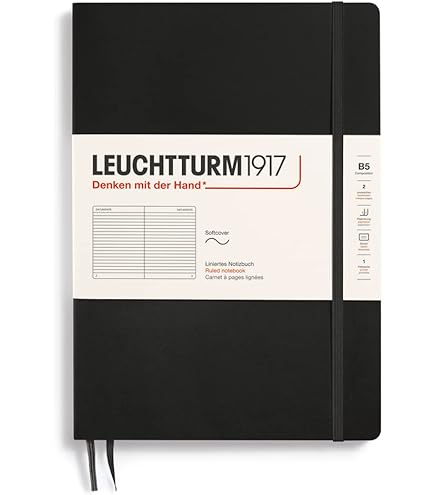 LEUCHTTURM1917 B6+ ノート 4冊セット Amazon.com : LEUCHTTURM1917 - Notebook Softcover Paperback B6+