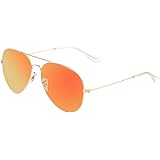 Polarized Aviator Sunglasses for Women Men UV Protection Metal Mirror Frame
