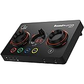 Creative Sound Blaster GC7 Game Streaming DAC Amp ft Programmable Buttons, Super X-Fi, 7.1 Virtual Surround, Battle Mode, Sco