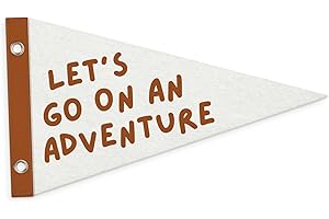 MOFUYU Playroom Decor Pennant Banners Flags,Boy Nursery Decor,Baby Boy Nursery Decor,Let's Go On an Adventure Felt Banner,Gifts for Baby Kids Nursery Bedroom Playroom 7.4x14 Inch