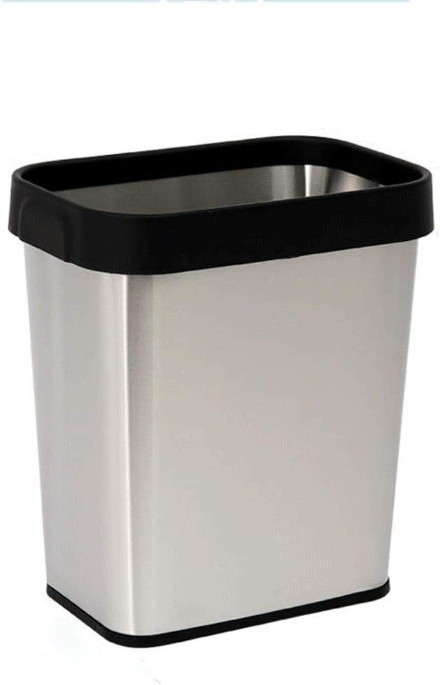 Trash Can Stainless Steel Without Lid Rubbish Recycle Bin Dustbin