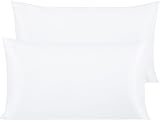 NTBAY 2 Pack 500 Thread Count Egyptian Cotton Pillowcases King 50x90 White