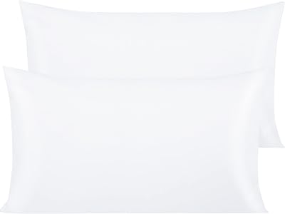 NTBAY 2 Pack 500 Thread Count Egyptian Cotton Pillowcases King 50x90 White