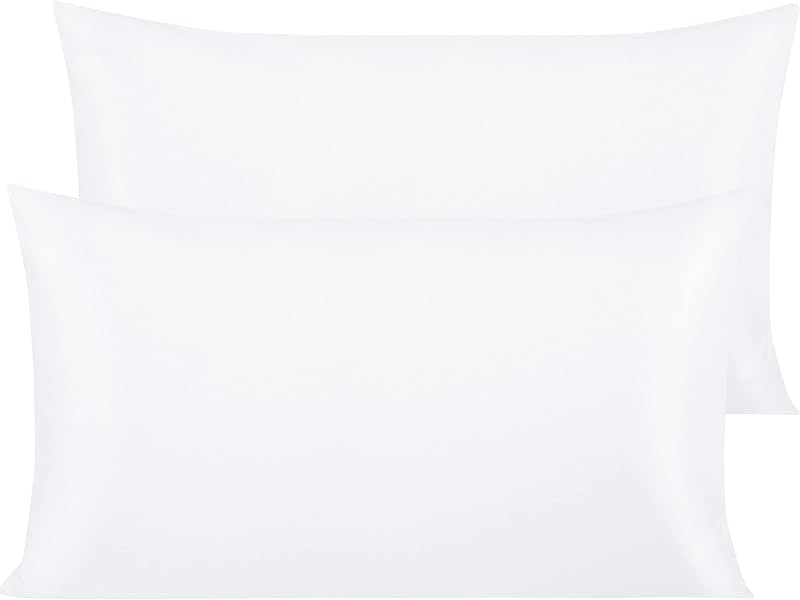 NTBAY 2 Pack 500 Thread Count Egyptian Cotton Pillowcases King 50x90 White