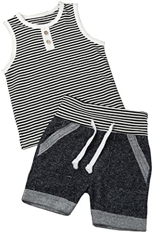 Baby Boys Girls' Clothes,Efaster Infant Stripe T Shirt Tops Shorts Pants Outfits (12M)