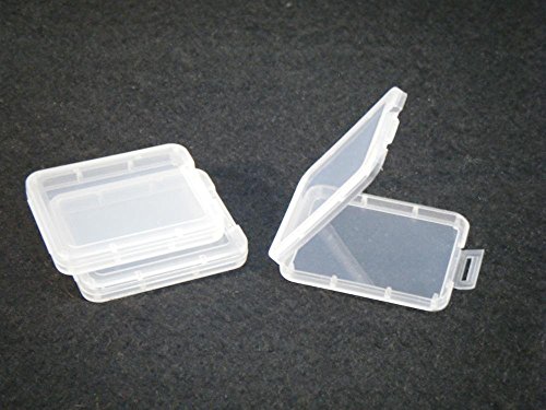 eTECH Collection 10 Pack of Clear Plastic CF/Compact Flash Memory Card Case Holder for SanDisk/Kingston/Transcend/Samsung Memory Card (Plastic Case Only, Memory Card Not Included) -- Shipping From USA