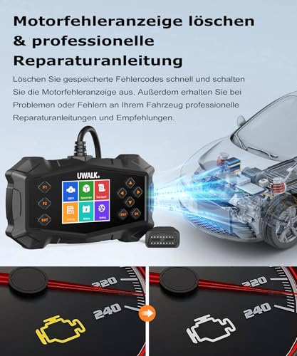 OBD2 Diagnostic Device OBD Car Adapter: EOBD Car Scanner Engine Diagnostic Error Reader Reader with OBDII Functions – German Car Reader for All Vehicles Ford BMW VW Mercedes Audi