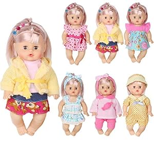 Huang-Cheng-Toys-Set-of-6-Doll-Clothes-for-12-Inch-Doll-Alive-Baby-Dress-Clothes-Outfits-Costumes-Gown-Doll-Accessories-Clothing-Handmade