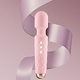 Personal Massager - Cordless Massager Waterproof 4H Powerful & Quiet, Deep Tissue Massage Wand for Athletes Recovery, Neck Back Pain - 20 Modes 8 Speeds, Handheld, Memory Feature, Gift