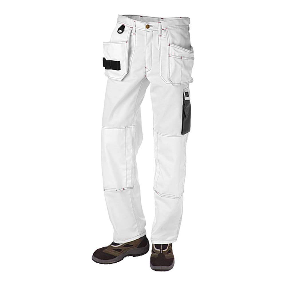 J.A.K. 920404116 Series 9204 65% Polyester/35% Cotton Trousers with Hanging Pockets, White/Grey, 64 R (46/32) Size