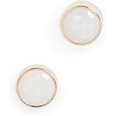 Zoe Chicco Women's 14k Gold Opal Gemstones Stud Earrings, Gold/White, One Size