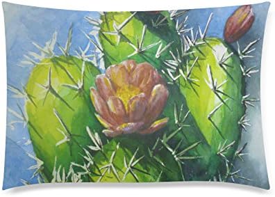 yongsidac Twin-sided Print Pillow Case Decoration Sofa Bedding , Throw Car Cushion Cover Cushion Sleeve, Comfortable Pillowcase Home Decor -Cactus Flower, 20x30inch
