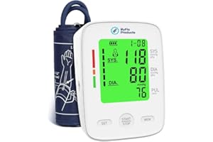 ByFloProducts Blood Pressure Monitor for Home Use – Accurate & Automatic Blood Pressure Machine with Heartbeat Detection, Eas