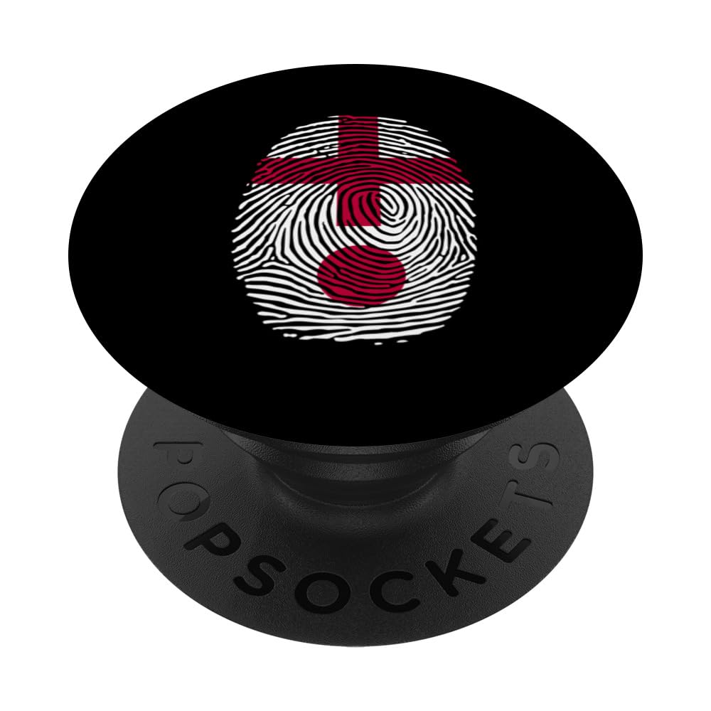 Japan and England Fingerprint Half English Japanese Roots PopSockets Swappable PopGrip