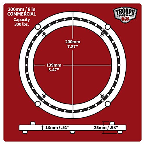 TROOPS BBQ Lazy Susan Turntable Ring Commercial Aluminum Lazy Susan