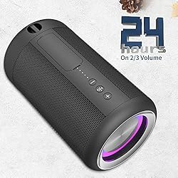 MAWODE X7 Portable Speaker, LED IPX5 Waterproof