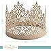 Crown Cake Topper for Birthdays, Weddings, Princess Themed Parties ​-Shiny, Gold, Tiara Toppers for Cakes - Royal Prince Cake Decorations for Baby Shower Gold Crown by O Global Quest (GOLD)