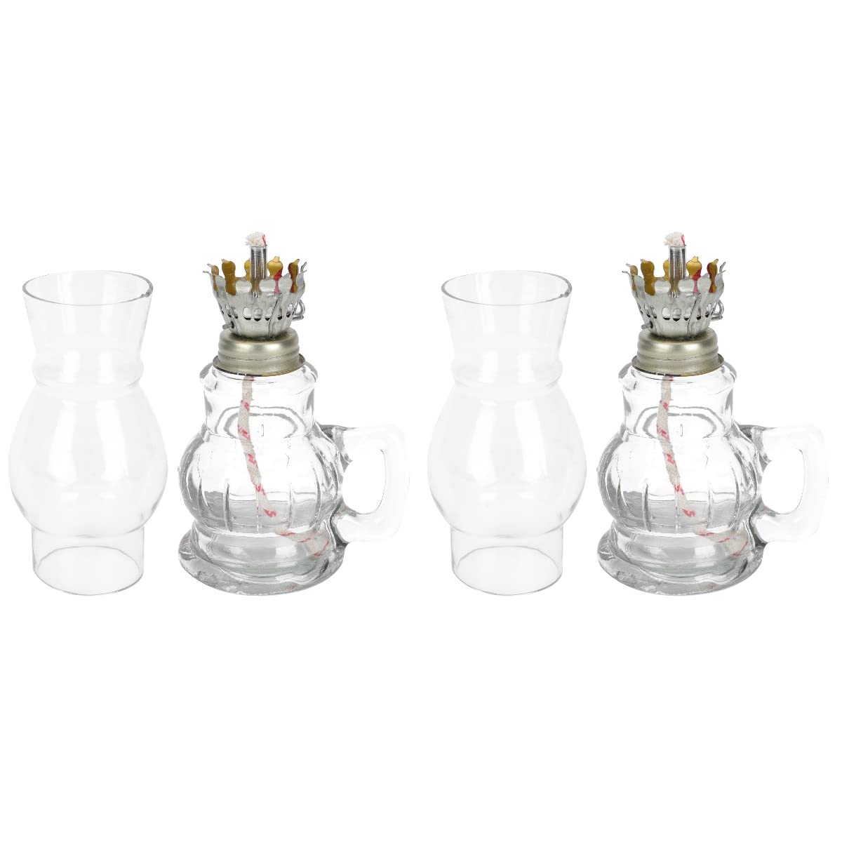 YARNOW 2pcs Vintage Oil Lamp Lanterns Glass Kerosene Lamps Retro Oil Lamps Classic Oil Lanterns for Indoor Outdoor Use