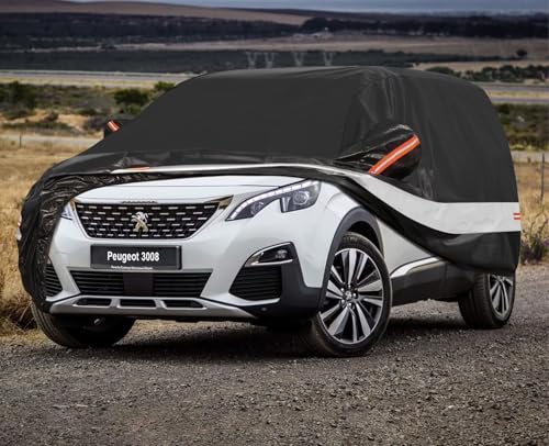 Holthly Peugeot 3008 (2009-2025) 100% Waterproof Car Cover UV Protection Windproof Dustproof 10 Layers Car Cover