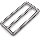CRAFTMEMORE 2 Inch Metal Slide Buckle Bag Belt Strap Keeper Slider Triglide Adjuster Purse Making Accessories 4 pcs SCSL (2 Inches Slider, Gunmetal)