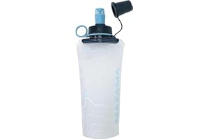 Mazama Aqua Bend Collapsible Soft Sport Water Bottle/Flask/Canteen. Ultralight and Eco-Friendly. Ideal for Running, Hiking, Cycling, Climbing. Fits Most Hydration Vests (Glacier, 500ml)