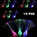 ZapFirst 12Pcs Creative Colorful Peacock Finger LED Light Ring for Parties Cheering Novelty Toys Gift For Kids