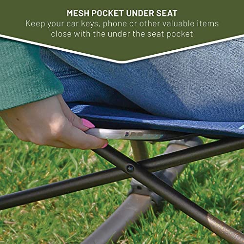 TIMBER RIDGE Folding Rocking Camping Chair with Hard Armrests, Portable
