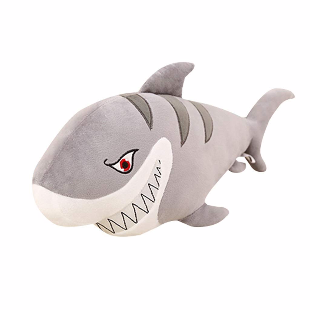 MWY Plush Toy Plush Toys Shark Ragdoll Pillow Soft Not Easily Deformed Plush Home Decor Cute Doll Cushion Decompression Toys Girls Birthday (Color : Gray, Size : 120cm)