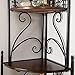 Belham Living Portica Wrought Iron and Wood Corner Bakers Rack