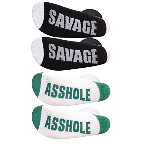 Buy 2Pair Fun Novelty Socks Funny Inappropriate Socks with Quotes