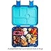 LUNCH2GO Leakproof Bento Lunch Box for kids and toddlers - Reusable 6-compartment container set for children - Preportioned case to pack healthy balanced meals (Blueberry Blue)