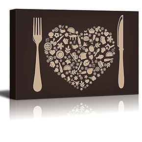 Restaurant and Food Elements with Fork and Knife...