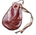 Leather Pouch Coin Dice Bag BROWN - Made in USA