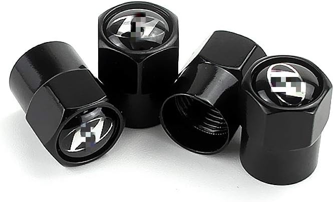 EVPRO Tire Valve Stem Caps 4 Pack Black Fit for Hyundai Accessories