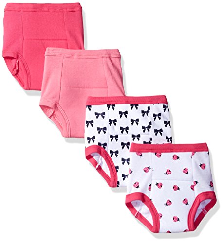 Luvable Friends Baby Cotton Training Pants, Girl Chevron 4Pk, 4T
