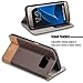 WenBelle for Galaxy S7 Edge Case, Stand Feature,Double Layer Shock Absorbing Premium Soft PU Color Matching Leather Wallet Cover Flip Cases for Samsung Galaxy S7 Edge 5.5 inch(Brown)