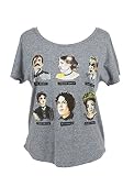 Out of Print Women's Punk Rock Authors Dolman T-Shirt Medium